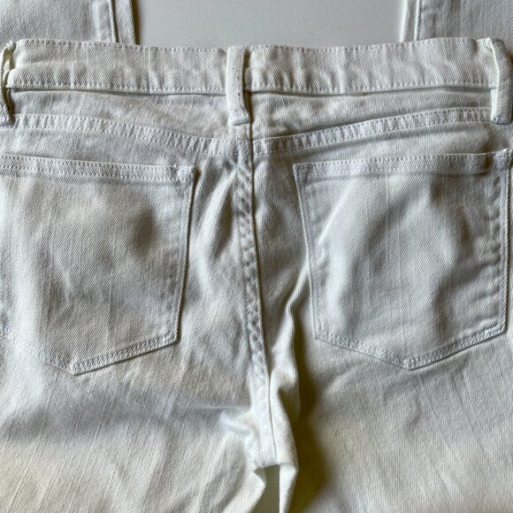 J Crew Mid Rise Stretch Skinny White Denim Jeans - Picture 2 of 4